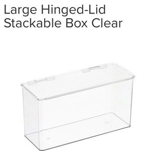 Large inter design hinged lid bin
